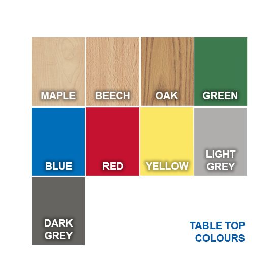  Newport MDF Square Classroom Table - Crush Bent
