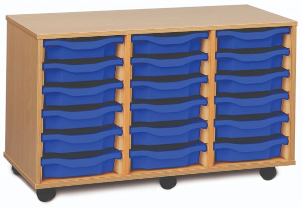 18 Shallow Tray Mobile Storage Unit
