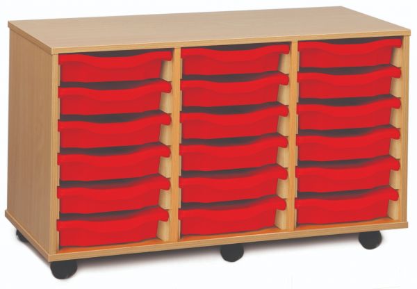 18 Shallow Tray Mobile Storage Unit