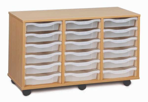 18 Shallow Tray Mobile Storage Unit
